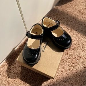 Clarks Toddler Mary Jane Shoes Black Patent Size 5